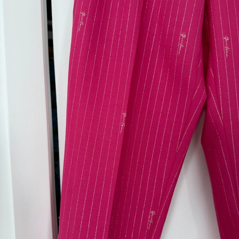 Pink Versace Pants with silver stitching - Picture 4 of 7